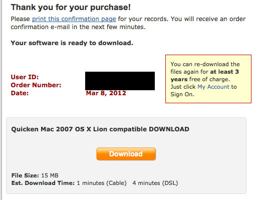 quicken software for mac lion
